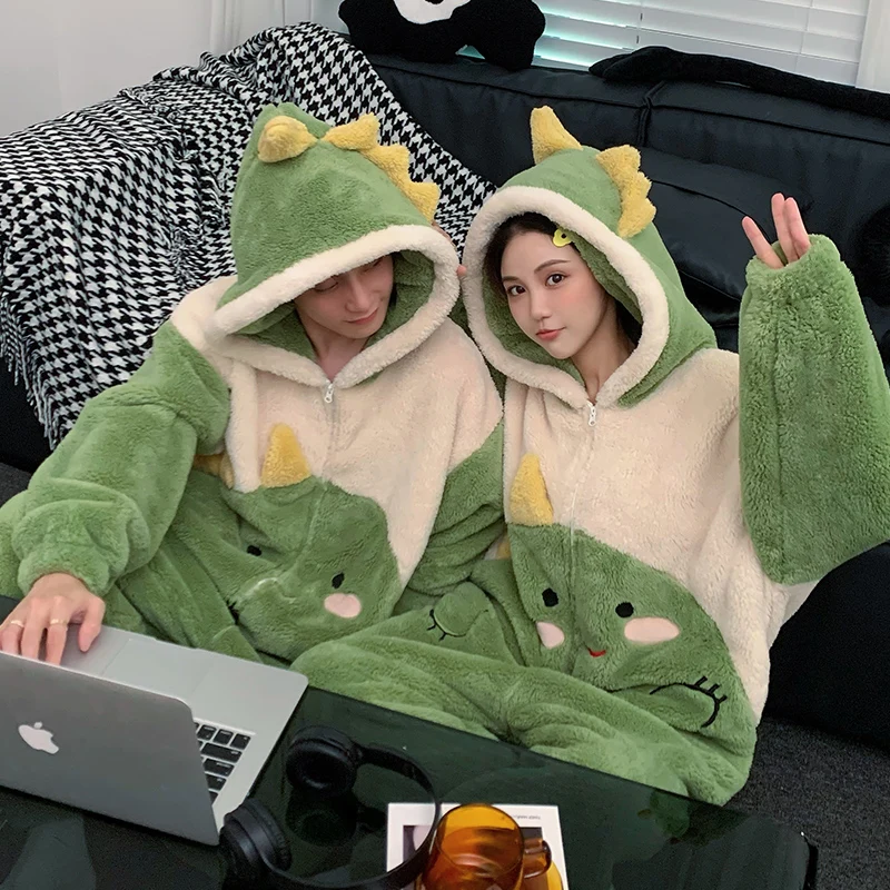 Pijama de dinossauro com zíper