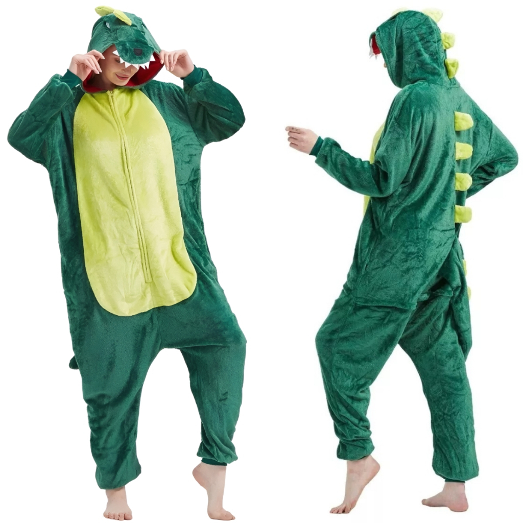 Pijama de dinossauro de inverno