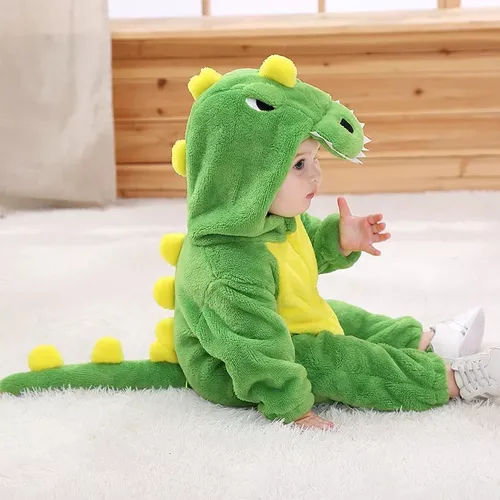 Pijama de dinossauro de pelúcia