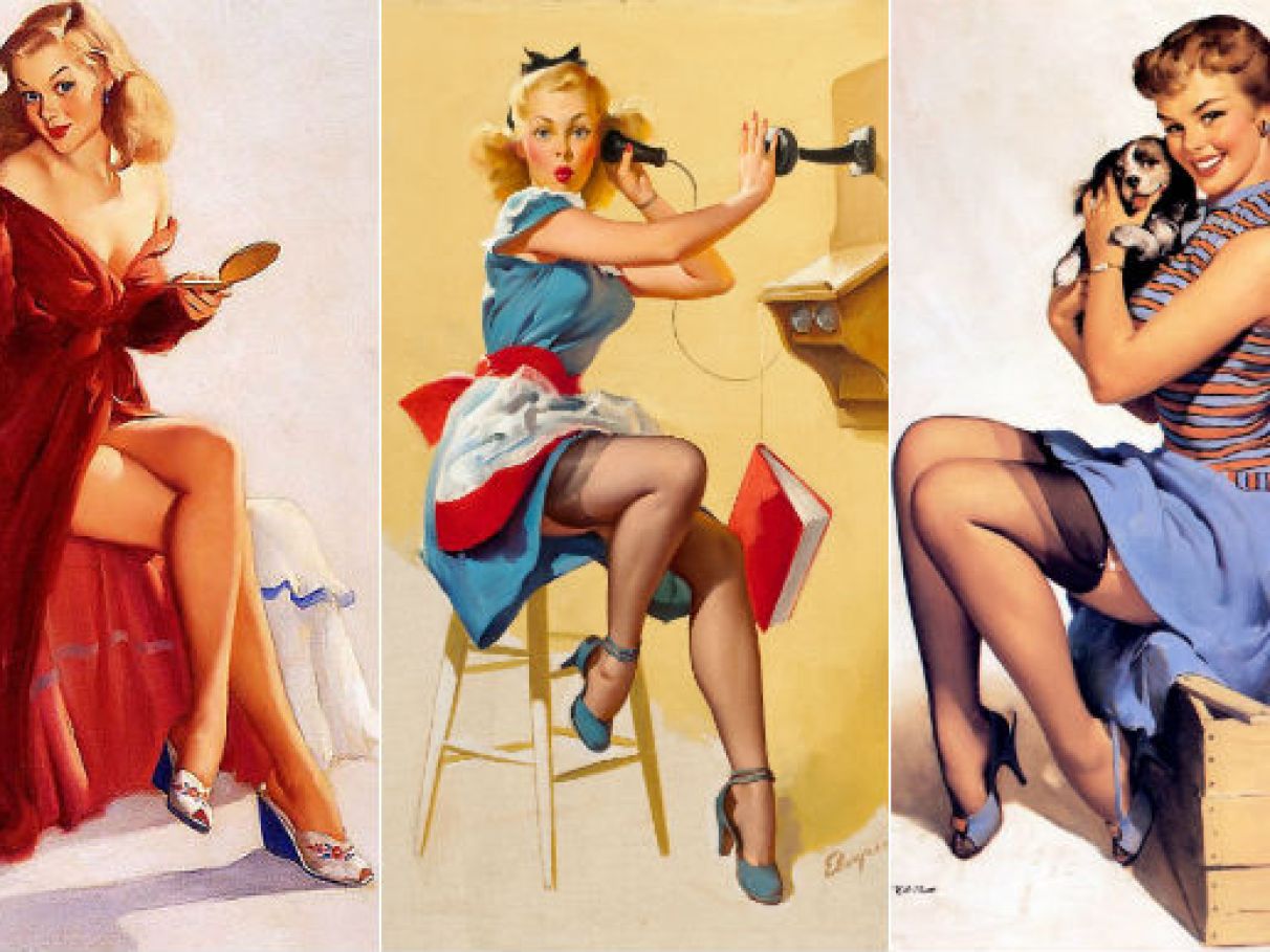 pin up passando maquiagem