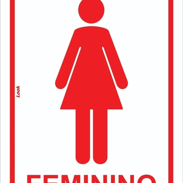 placa banheiro feminino