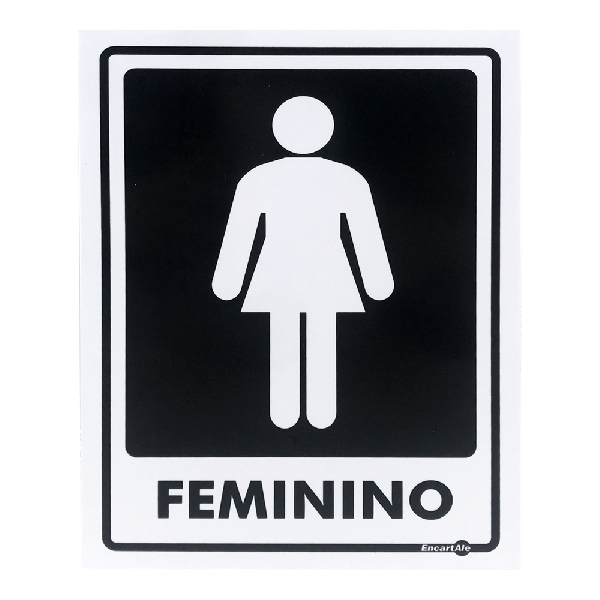 placa banheiro feminino para escritório pequeno