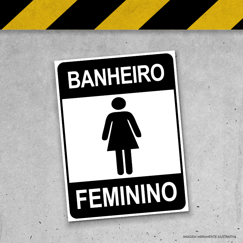 placa banheiro feminino vs masculino qual a diferença