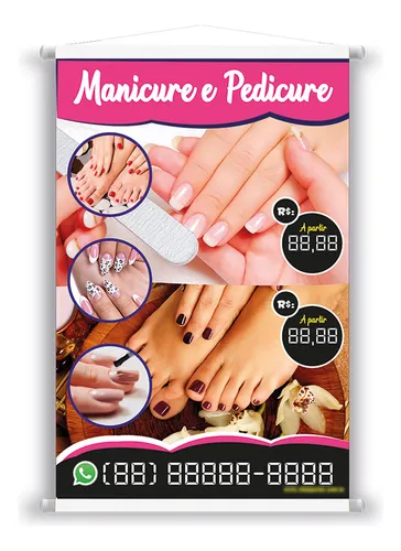 placa manicure e pedicure