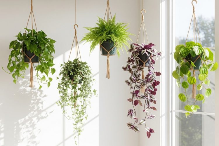 plantas pendentes para banheiro com pouca luz