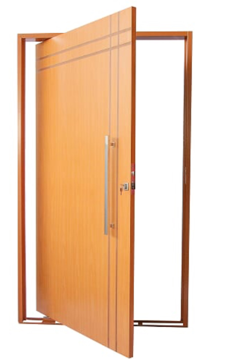 Porta pivotante de madeira para alto padrão