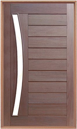 Porta pivotante de madeira com 6cm de espessura