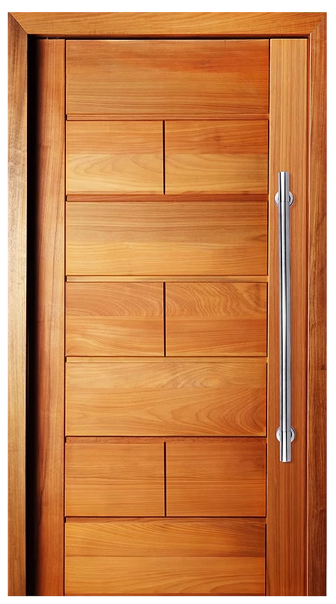 Porta pivotante de madeira com vão livre de 1,10m