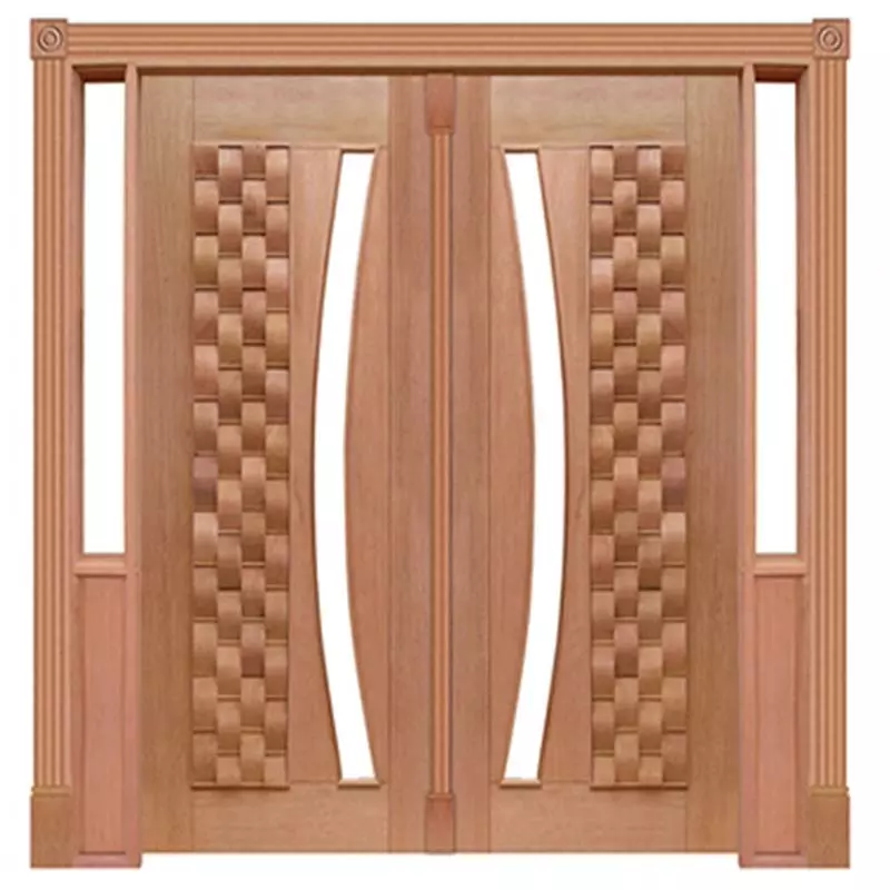 Porta pivotante de madeira com vão livre de 1,20m