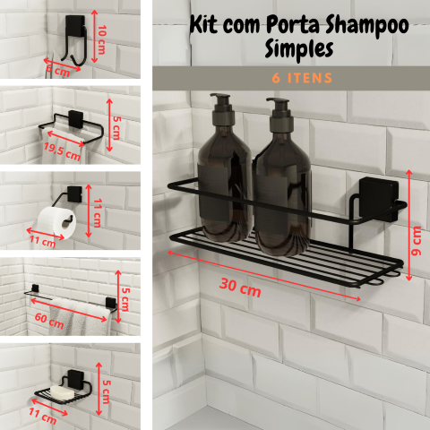 porta sabonete e shampoo