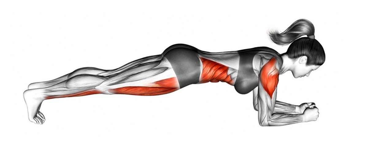 Prancha com apoio nos joelhos