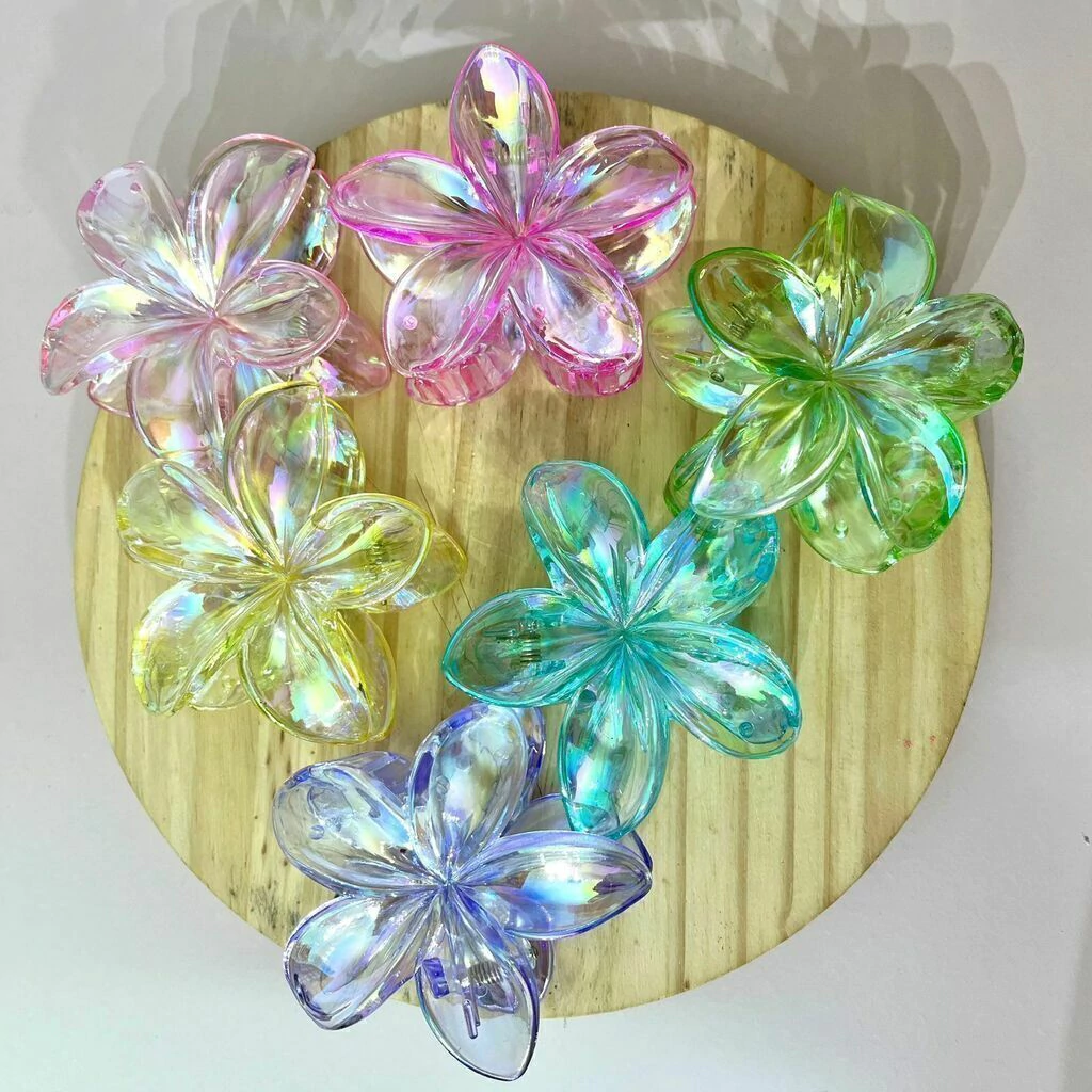 Presilha de flor de tecido