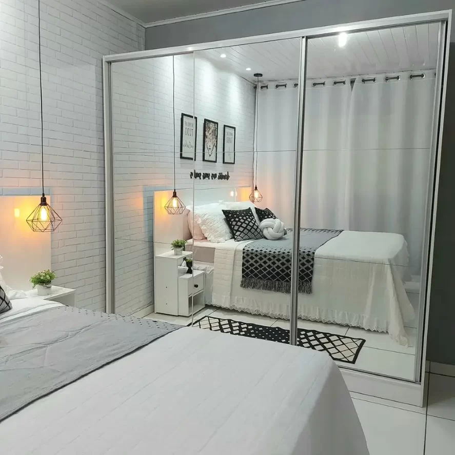 quarto feminino verde menta