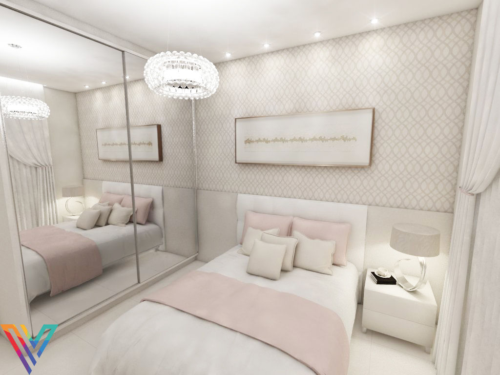 quarto feminino com escrivaninha