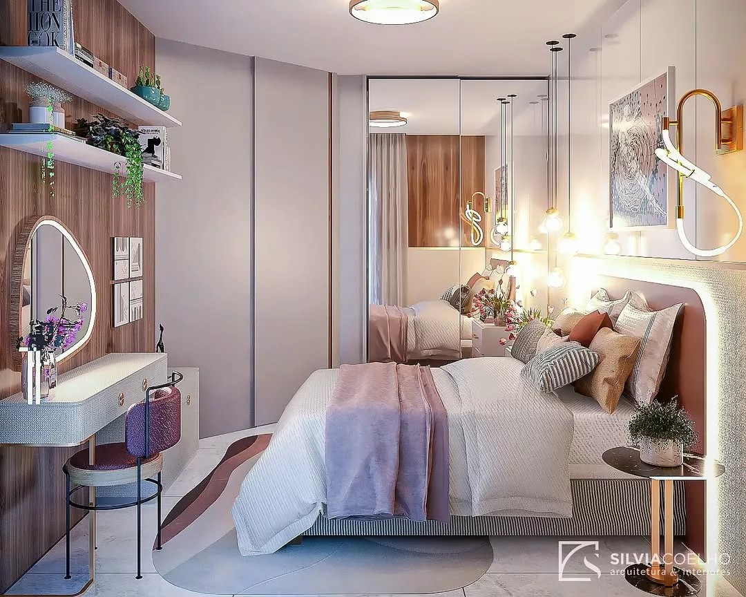 quarto feminino aconchegante