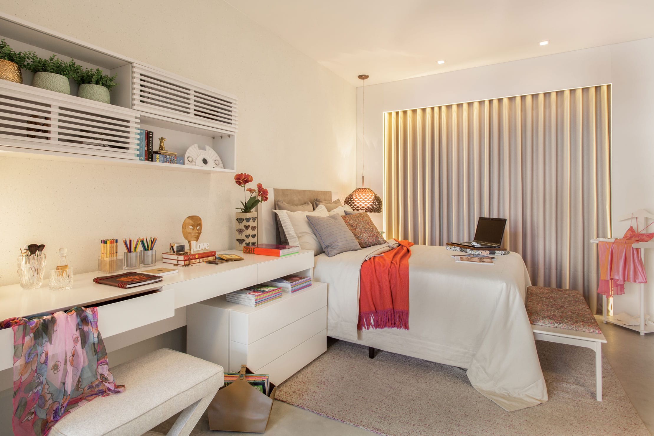 inspiração quarto moderno feminino