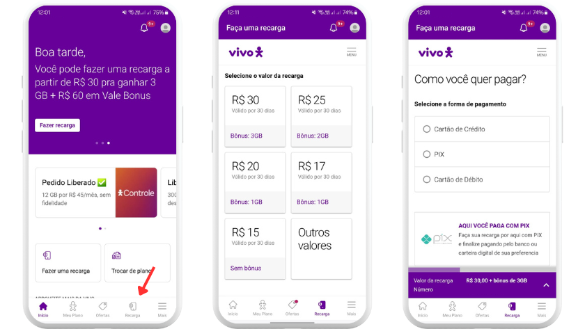 Comparativo: Recarregar Vivo por Canais Oficiais vs. Apps de Pagamento
