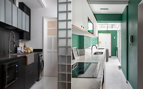 reforma de area de servico integrada com a cozinha