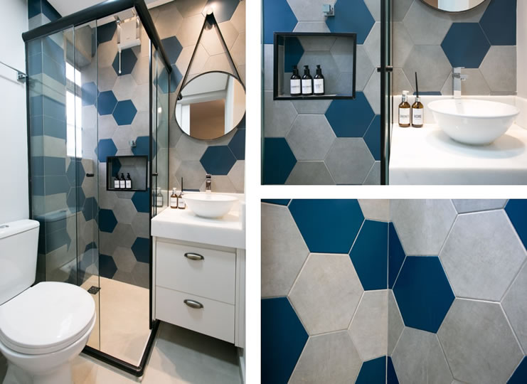 quanto custa reformar banheiro pequeno com hexagonal