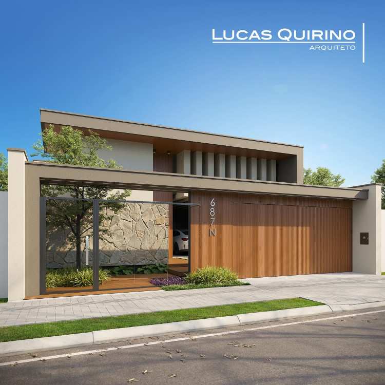 ideias de fachada com textura projetada moderna