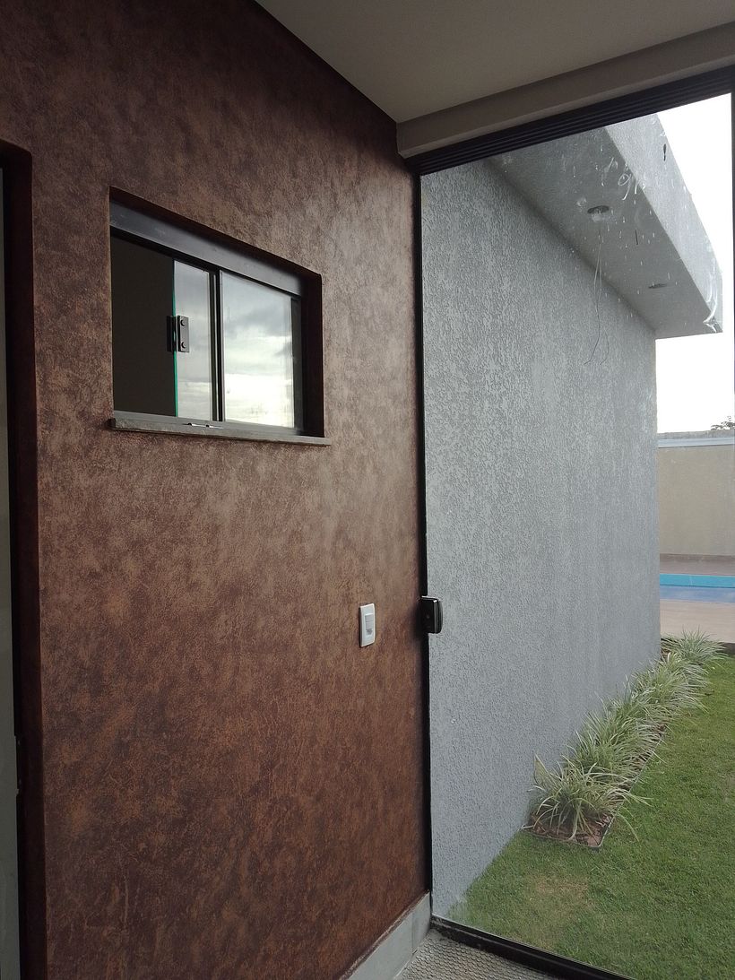 ideias de fachada com textura projetada moderna