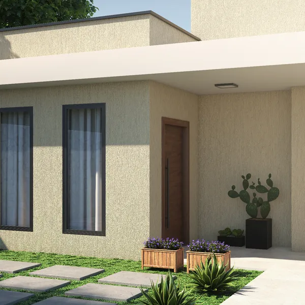 ideias de fachada com textura projetada moderna