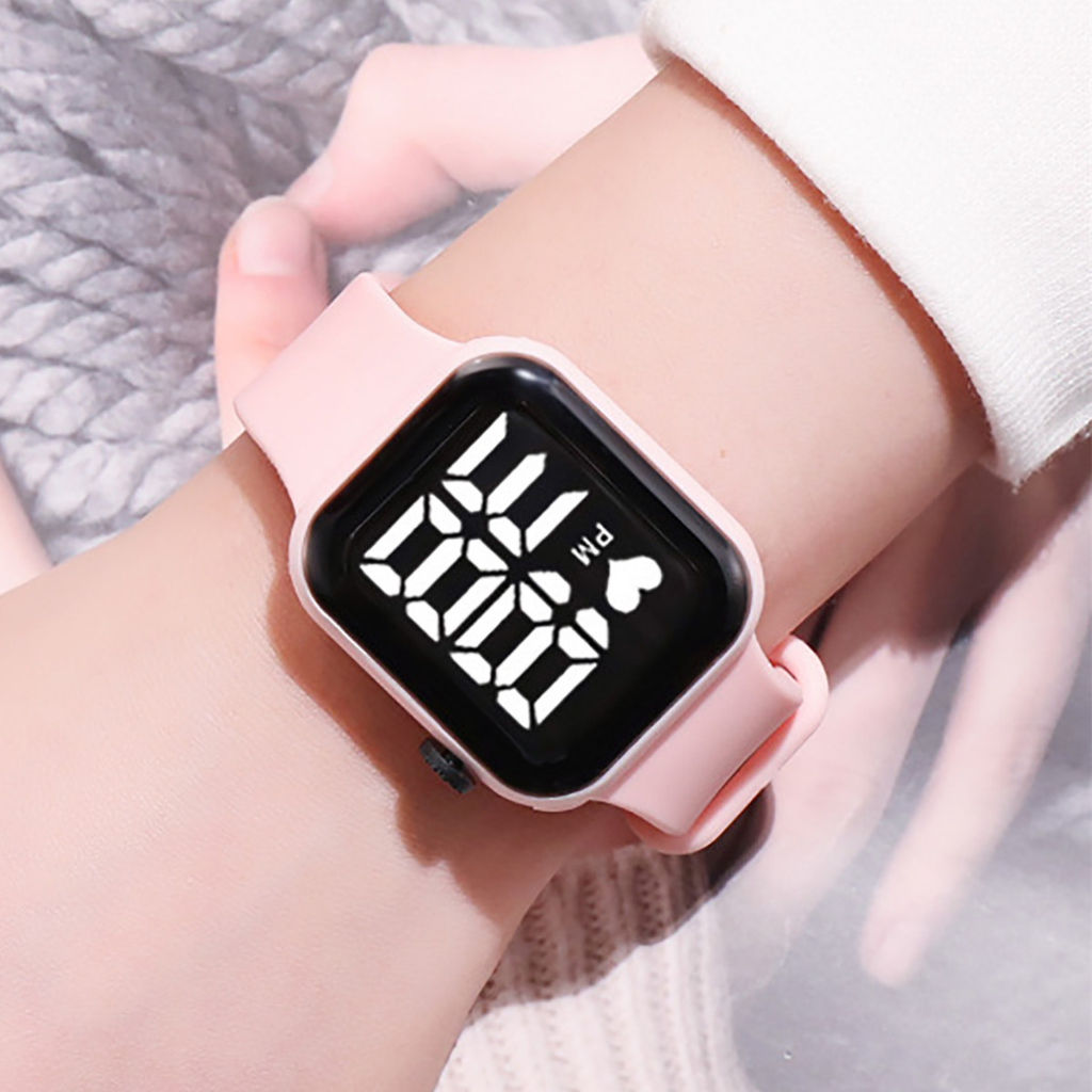 Relógio digital feminino com cronômetro