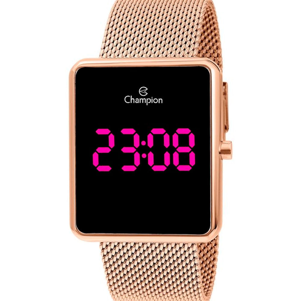 Relógio digital feminino com monitor cardíaco