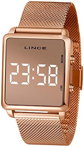 Relógio digital feminino com iluminação LED