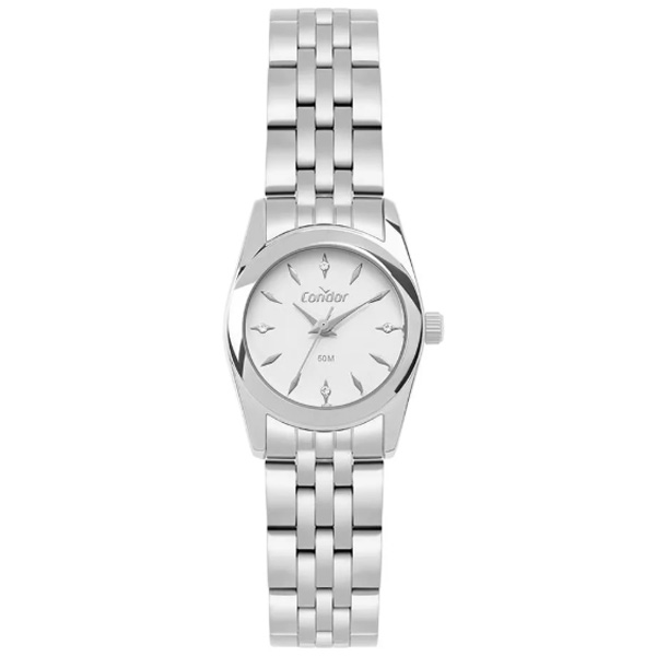 Relógio feminino prata com caixa de 28mm
