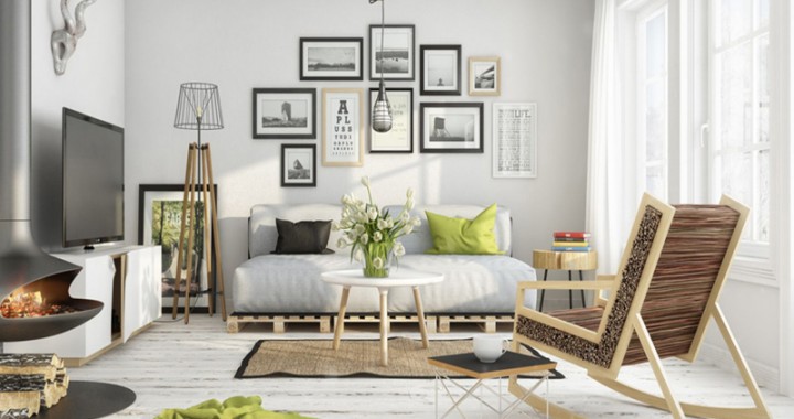 sala de estar estilo escandinavo