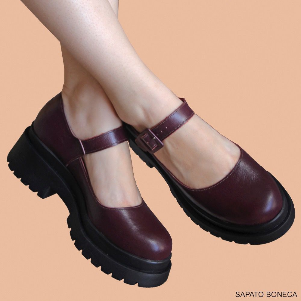 Sapato Mary Jane rasteiro