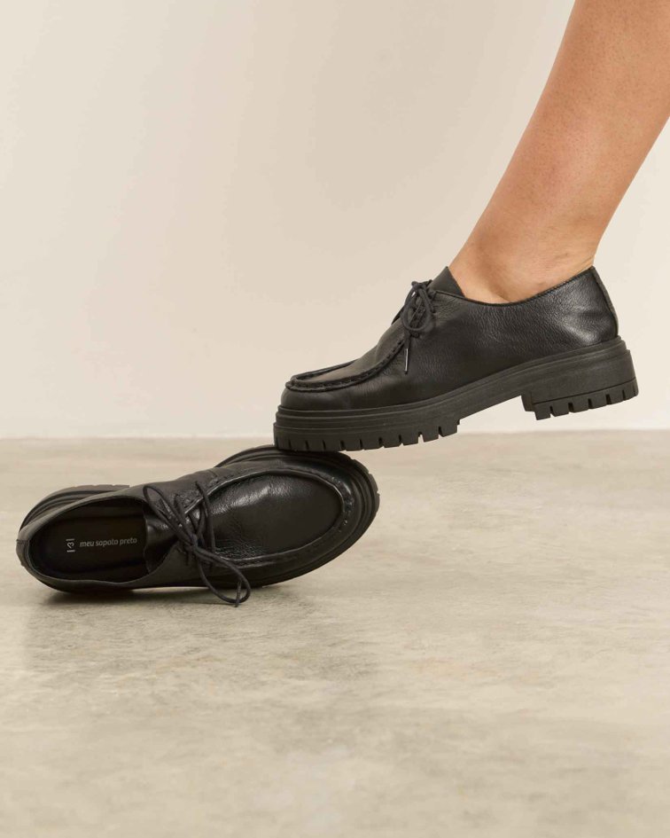 sapato oxford feminino com cadarço