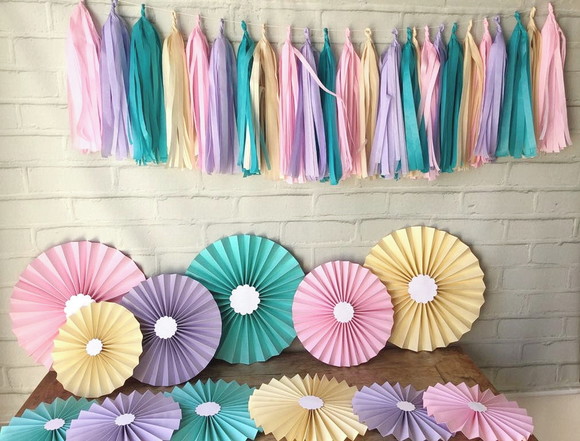 ideias de decoração com papel de seda para festas infantis