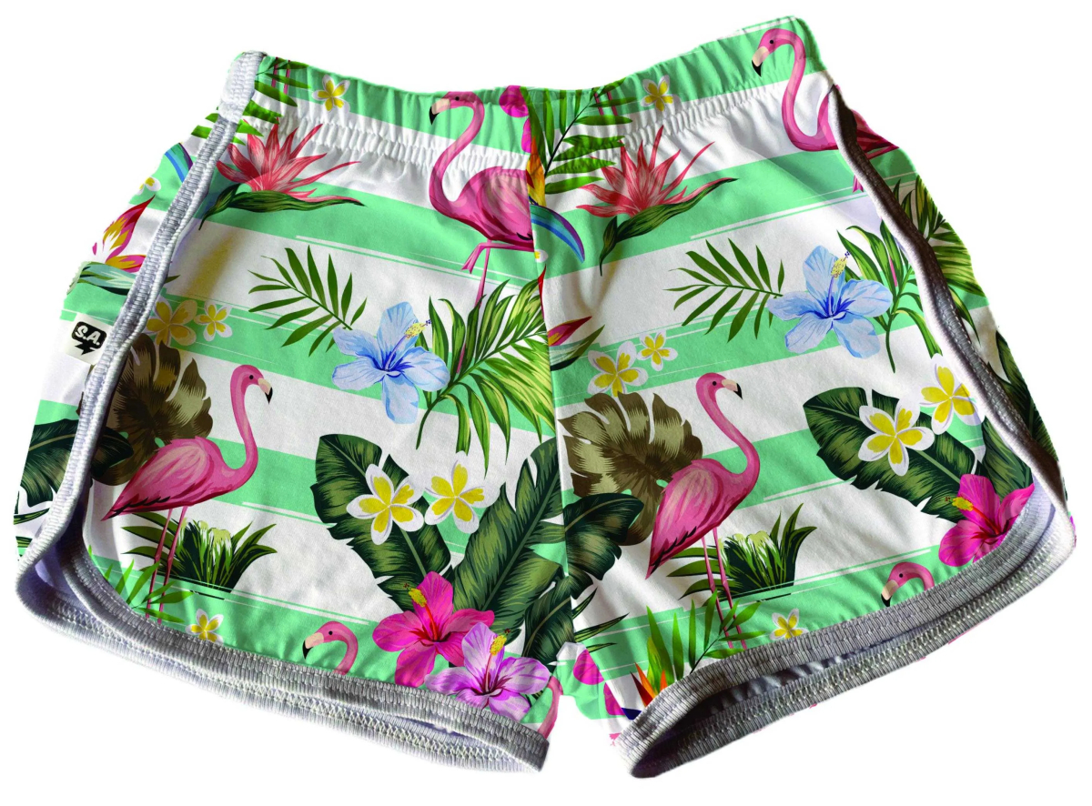 Short tactel feminino de compressão