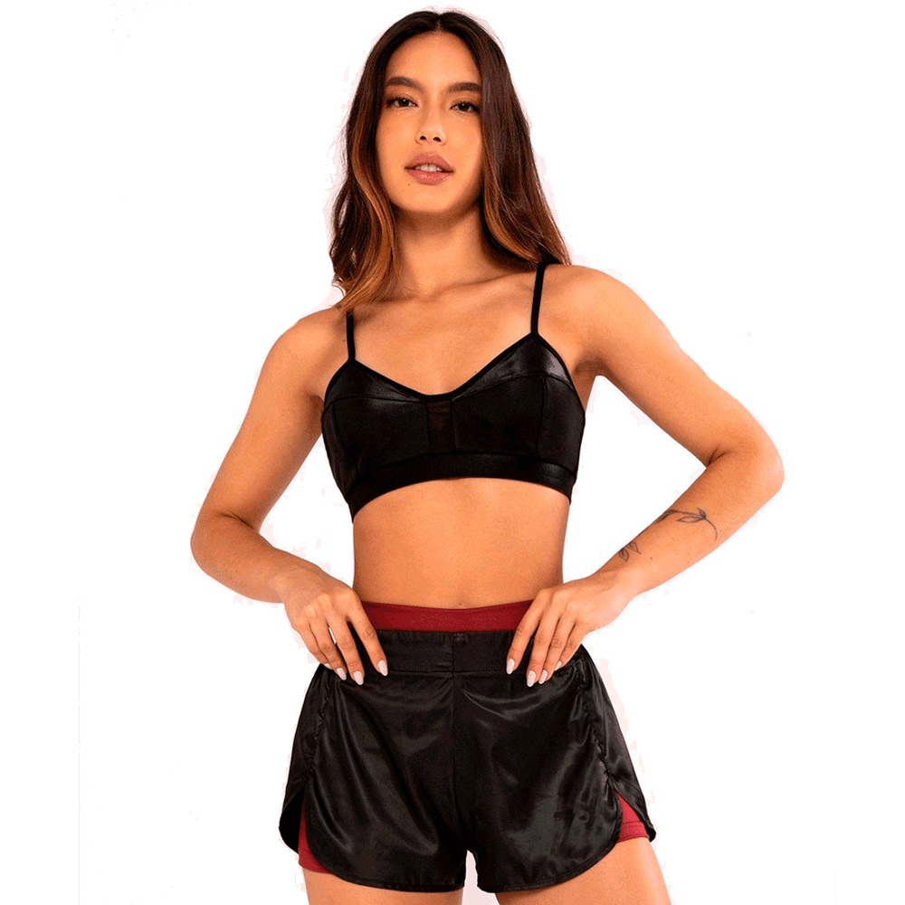 Shorts de academia feminino para yoga