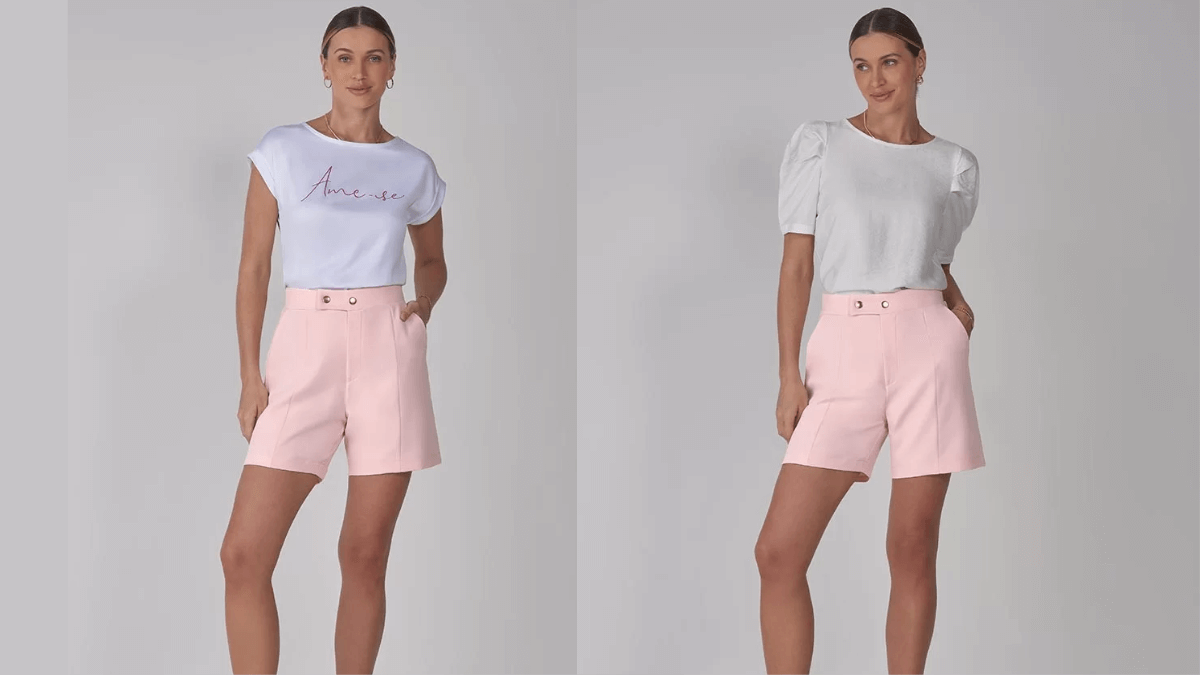 preço shorts brancos femininos
