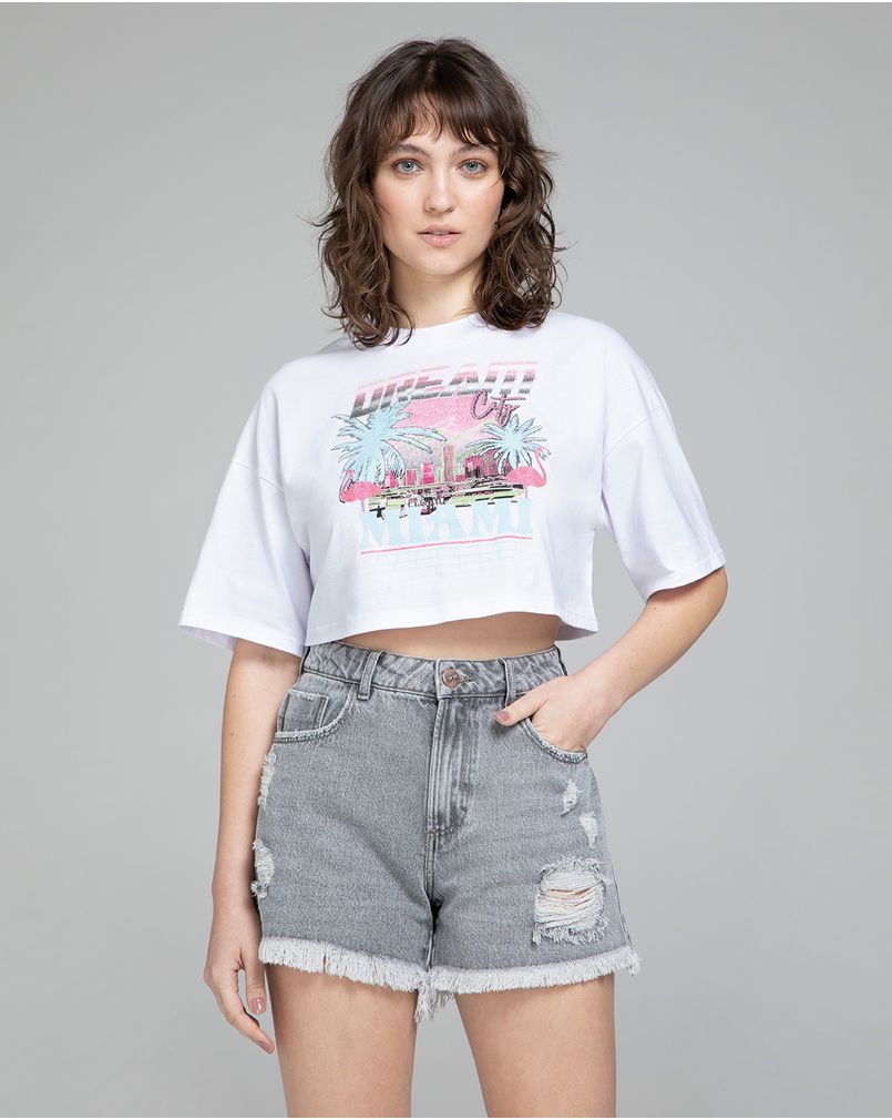 short alfaiataria feminino colorido