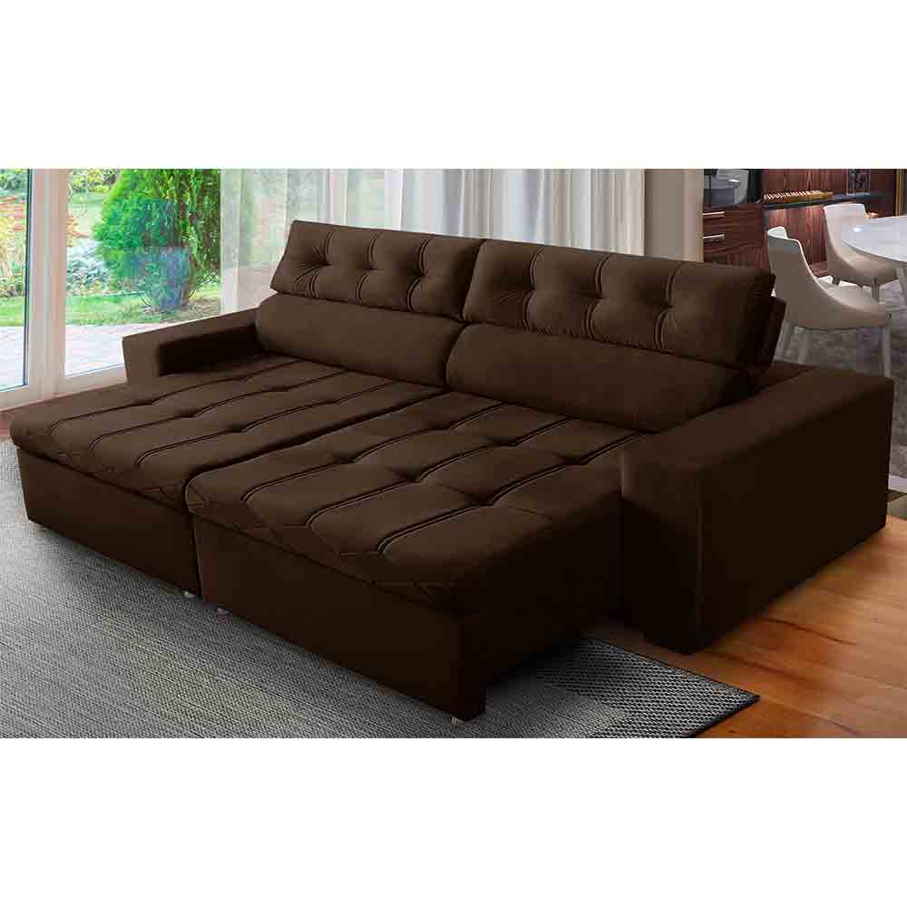 Sofá 4 lugares verde escuro