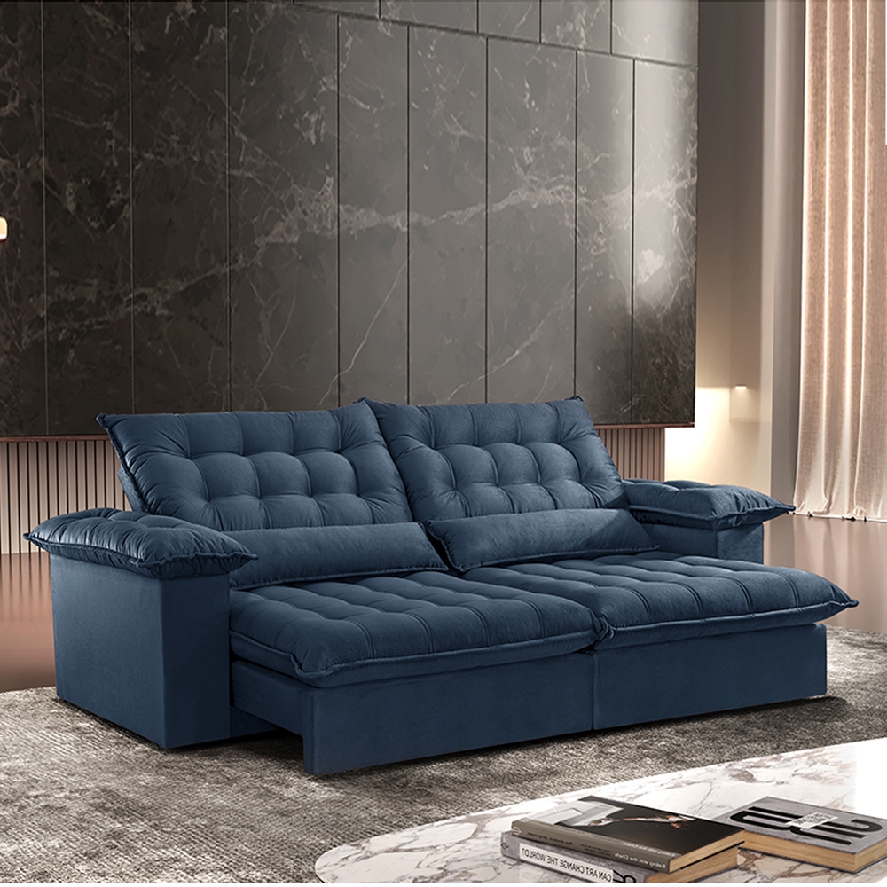 Sofá 4 lugares velosuede