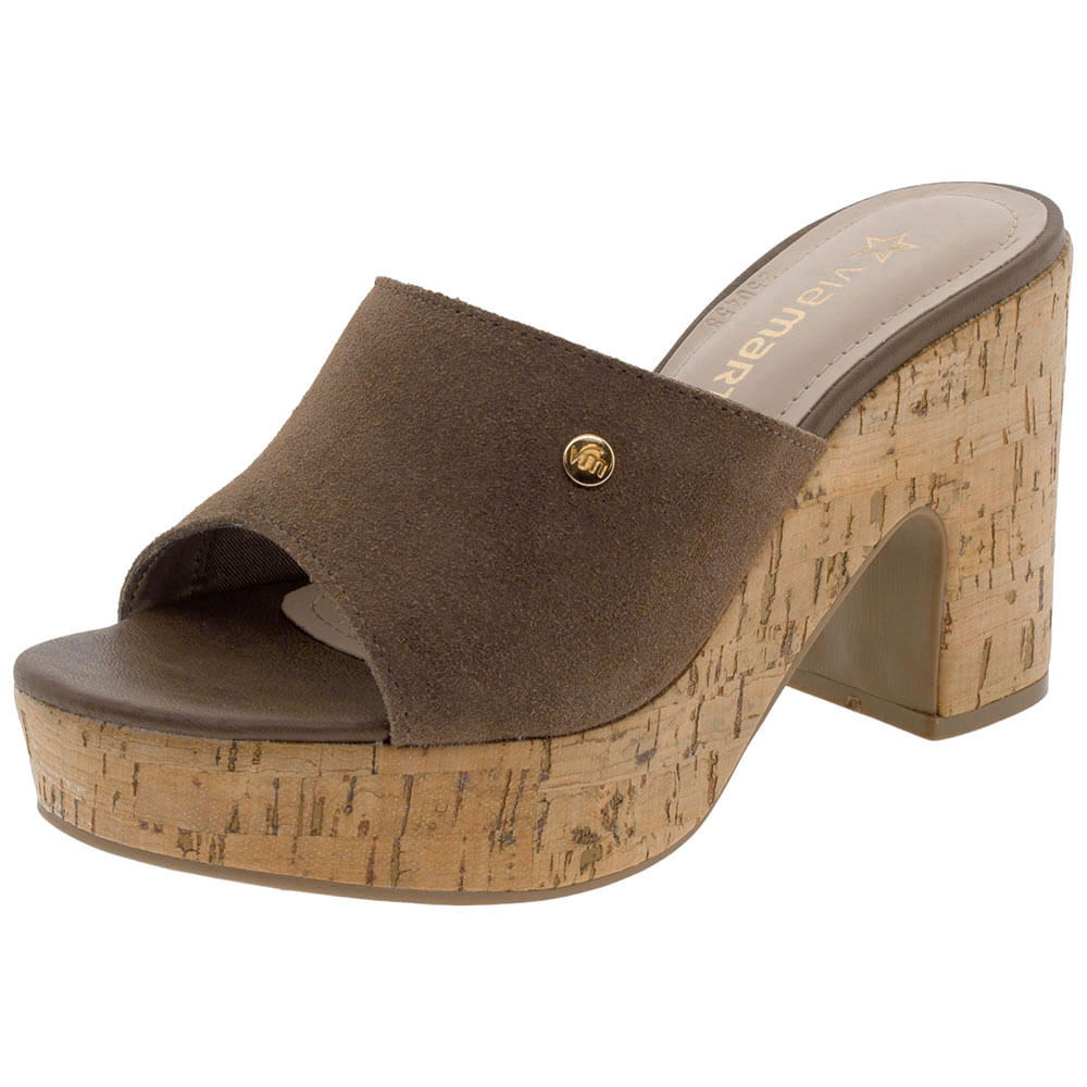 tamanco feminino plataforma com detalhe de laço