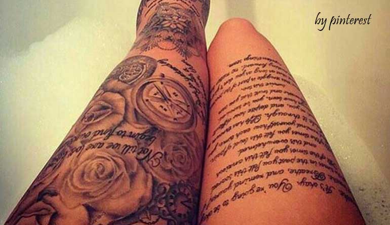 melhores estilos de tatuagem feminina na perna para inspiração