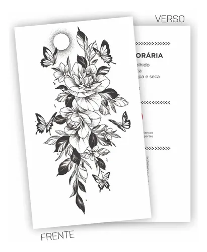 tatuagem feminina floral antebraço