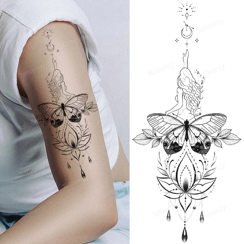 tatuagem realista na perna feminina