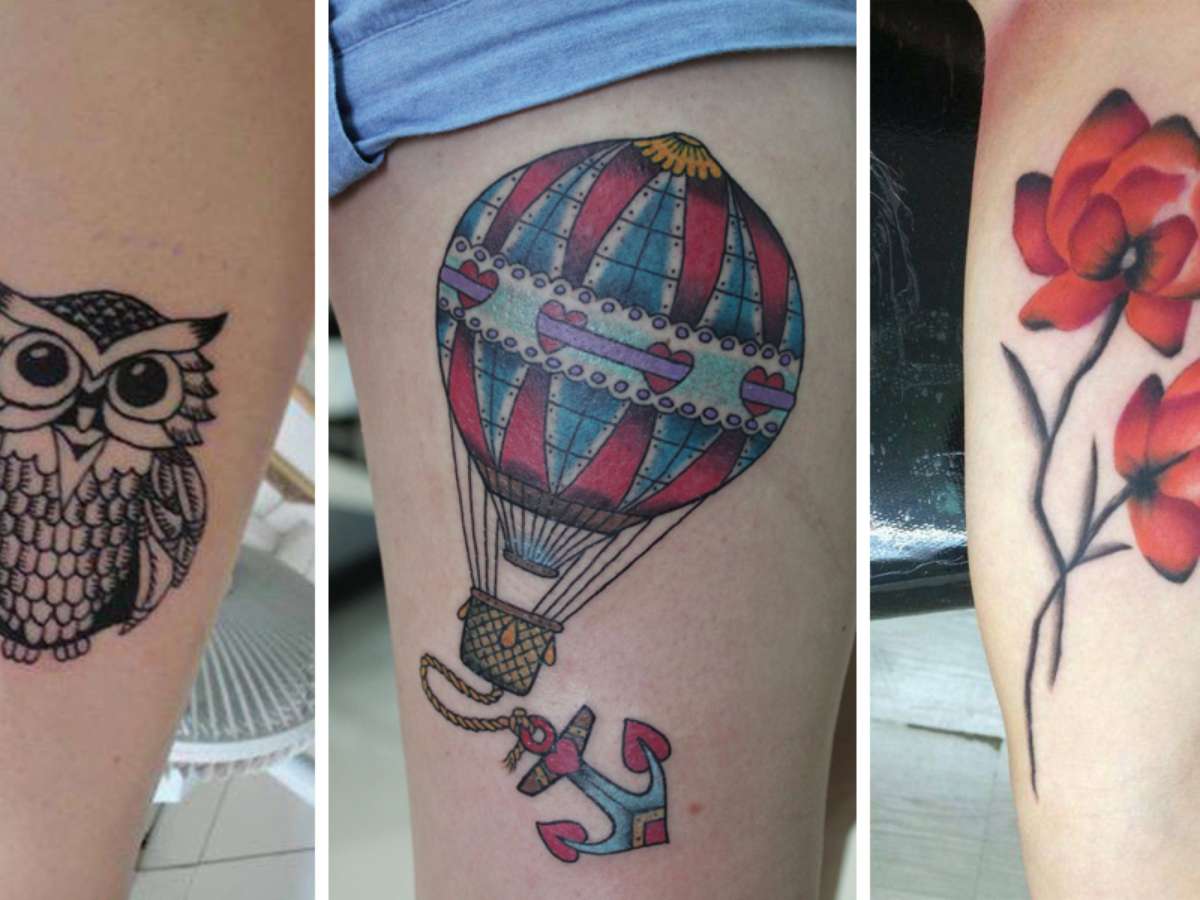 tatuagem de flor no cofrinho feminina pequena