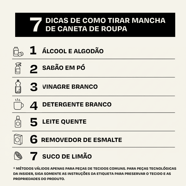 truques para tirar mancha de caneta da roupa