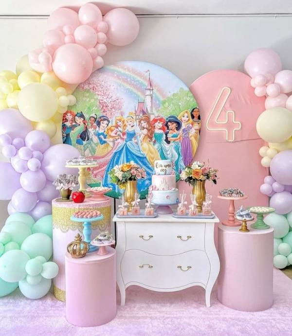 tema de aniversário feminino com personagens