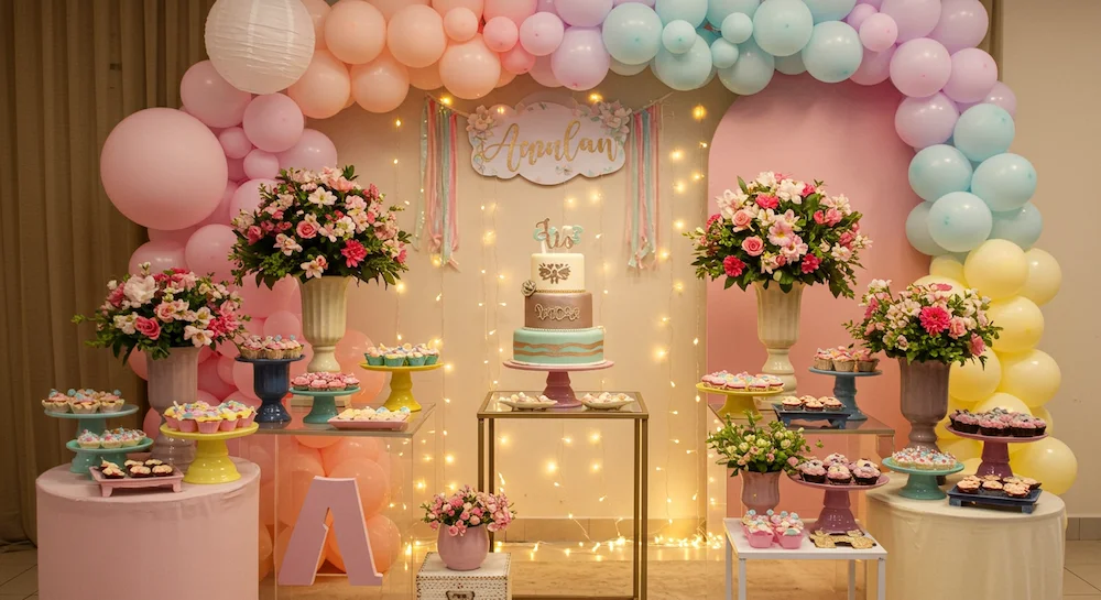 tema de aniversário feminino moderno