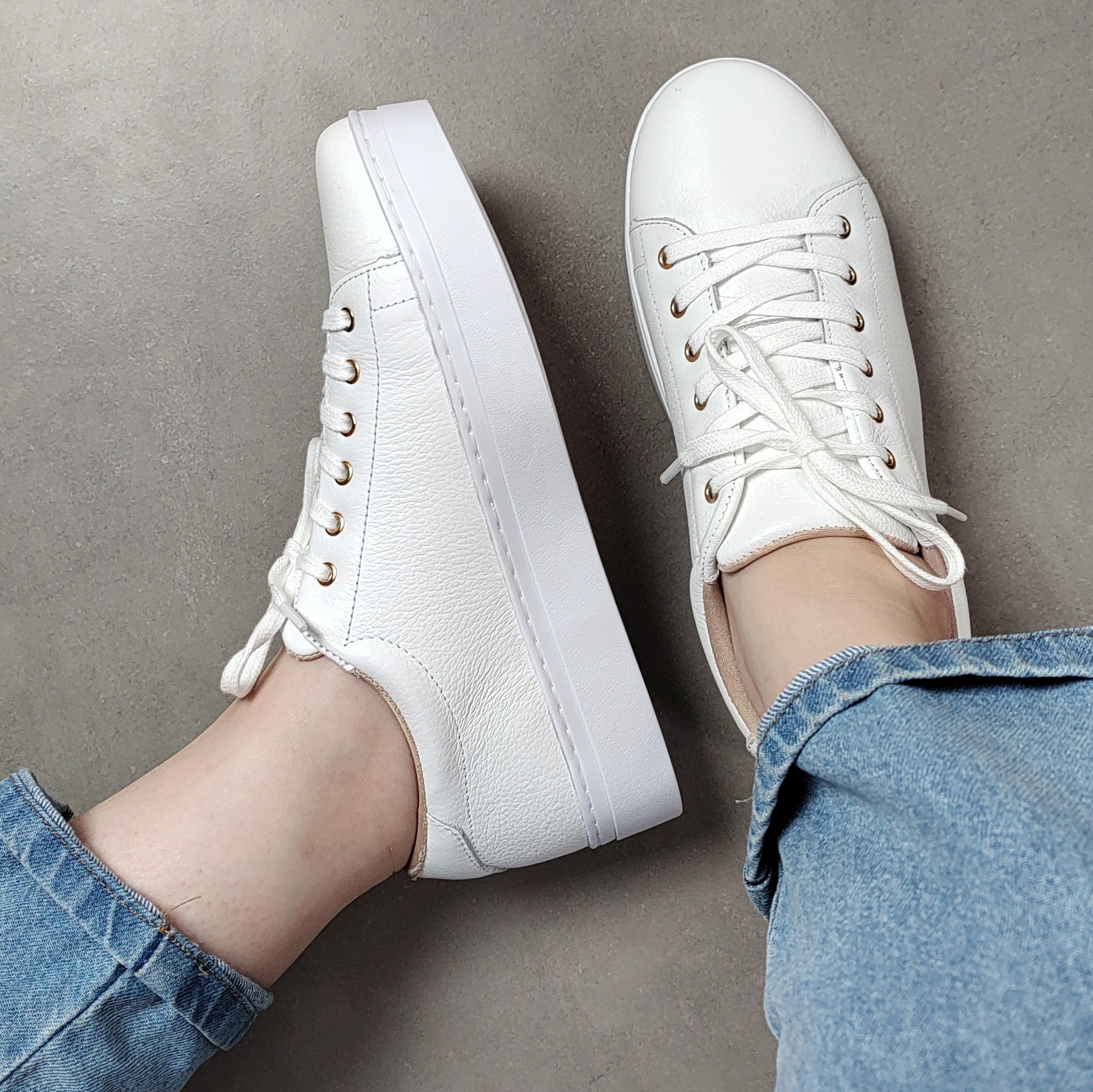 tênis casual feminino branco