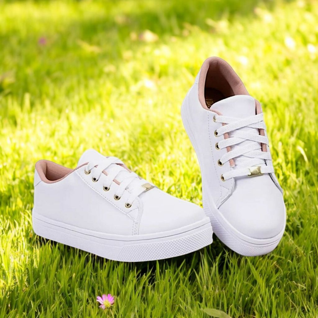 tênis casual feminino off white
